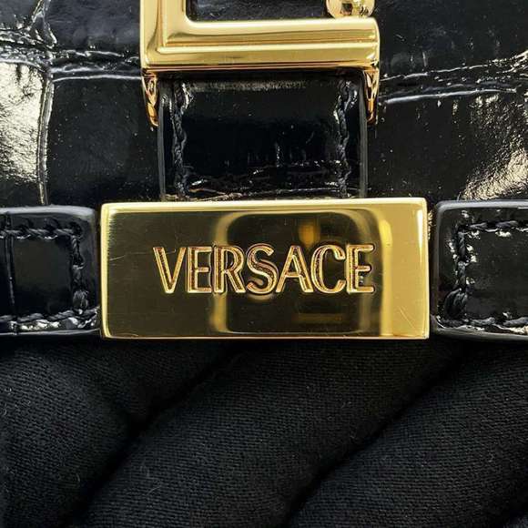 Versace Greca Goddess Embossed 2way Handbag Black - Picture 13 of 15